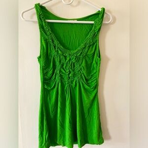 Women’s Bordeaux green sleeveless top size medium.
